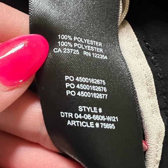 WILFRED / ARITZIA BLACK TIE FRONT HIGH WAISTED BELTED TROUSER PANT SIZE 0 - Picture 9 of 13